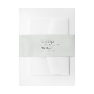 Soft Pastel Green Elegante Script Hochzeit Einladungsbanderole