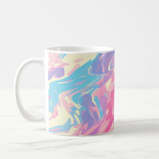 ✨ Soft Pastel Marble Design - Trendy & Smooth 🎨 Kaffeetasse (Links)