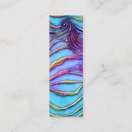 Soft Pastel Paua Muschel Mermaid Scales Mini Visitenkarte