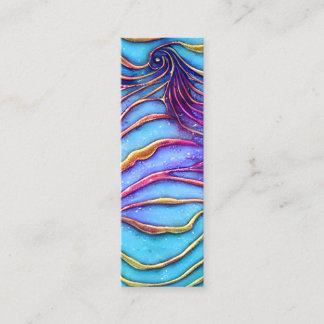 Soft Pastel Paua Muschel Mermaid Scales Mini Visitenkarte