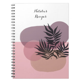 Soft Pastel Pink Abstract Tropical Notebook Notizblock