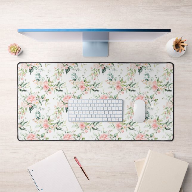 Soft Pastel Rose Rose Flower Motif (Bureau 1)