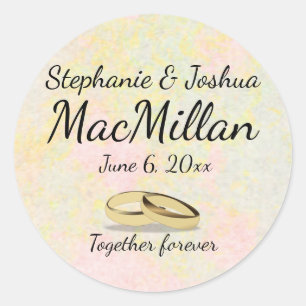 Soft Pastel Spring Wedding Gefallen Stickers
