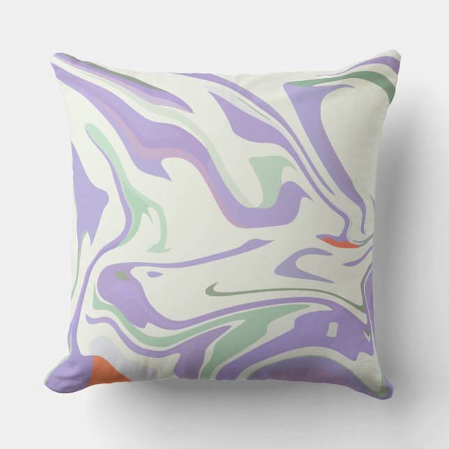 Soft Pastel Swirls Kissen (Vorderseite)