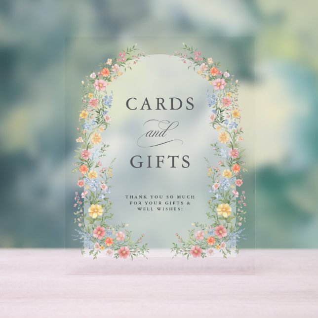 Soft Pastel Verziert Spring Garden Cards und Gesch Acrylschild (Neutral)