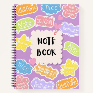 Soft Pastor spielend moderne Motivierend Quote Notizbuch