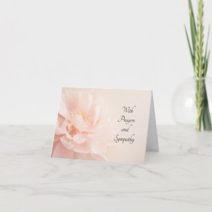 Soft Peach Blume und Background Beileid Karte