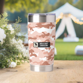 Soft Peach Camouflage Pattern Thermobecher