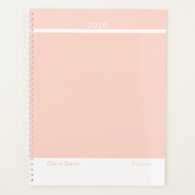Soft Peach Minimalist Planer (Vorderseite)