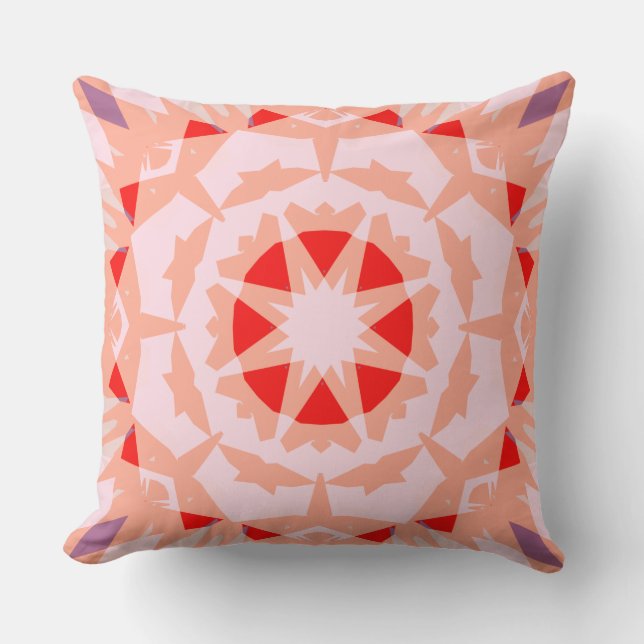 Soft Peach Pink Red Magic Star Summer Baby Kinderz Kissen (Vorderseite)