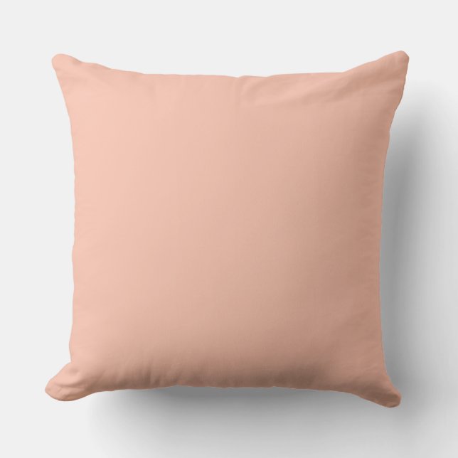 Soft Peach, Solid, Simple, Modern Kissen (Vorderseite)