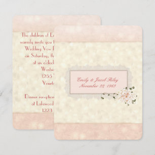 Soft Peach Wedding Vow Erneuerung Einladung