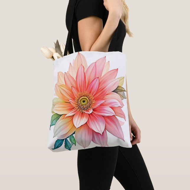 Soft-Petal-Abstrakt-Blütendesign Tasche (Von Nahem)