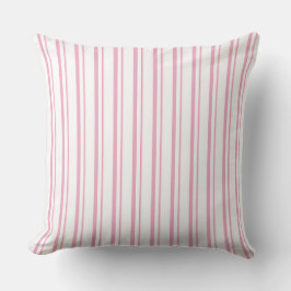 Soft Pink and White strips Kissen