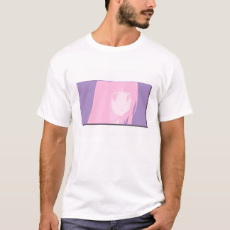 Soft Pink Anime Girl - Pastel Vaporwave Art Collec T-Shirt