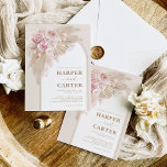 Soft Pink Beige Boho Pampas Grass Wedding Einladung<br><div class="desc">These Pampas grass and botanical blush floral invites are the perfekt touch to your a boho-themed wedding. Personalize the einladung with your details and if you want to further re-arrange the style and platation of the text,  please press the "Click to customize further" button.</div>