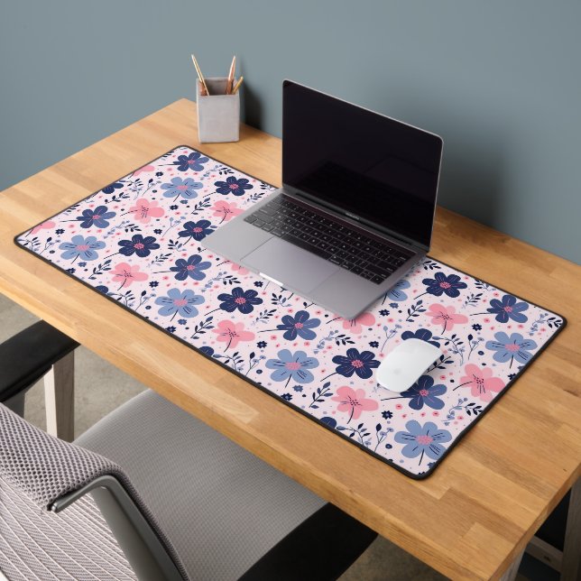 Soft Pink Blue Wildflower Meadow Aesthetic (Bureau 2)