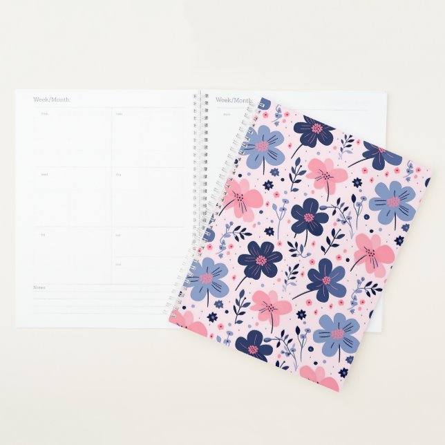 Soft Pink Blue Wildflower Meadow Aesthetic (Devant avec enveloppe)