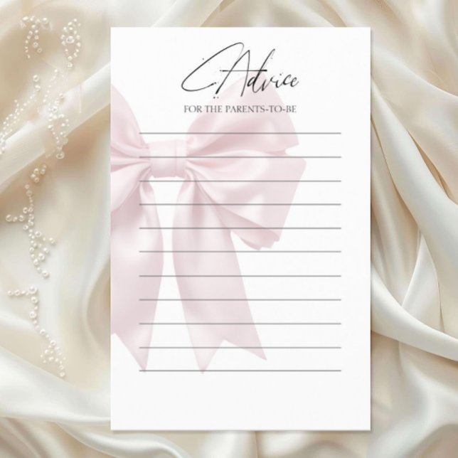 Soft Pink Bow Baby Showcard Flyer (Von Creator hochgeladen)