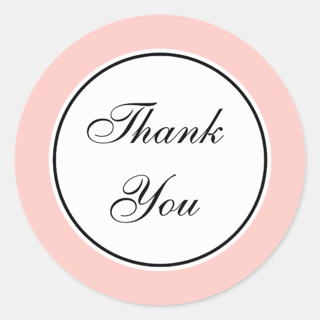 Soft Pink Danke Stickers (Vorderseite)
