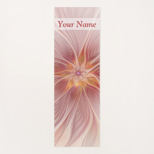 Soft Pink Dream Abstrakt Fraktal Blume Yogamatte