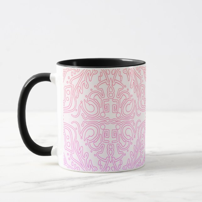Soft Pink Dream Mandala pattern series Tasse (Links)