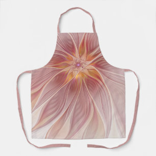Soft Pink Floral Dream Abstraktes Fraktal Kunst Bl Schürze