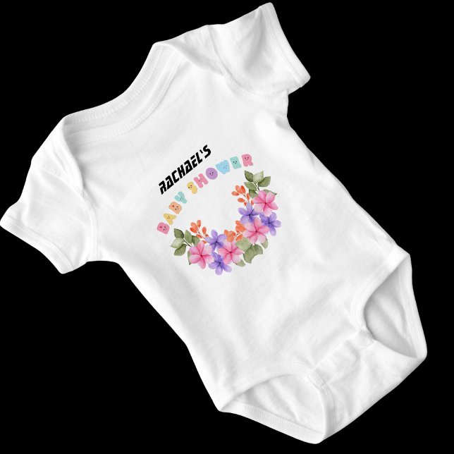 Soft Pink Floral Girl Babydusche Baby Strampler (Von Creator hochgeladen)