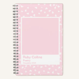 Soft Pink Floral Minimal Ditsy Notizbuch