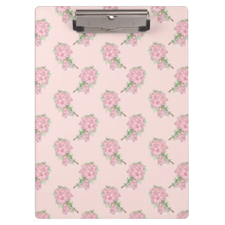 Soft Pink Floral Pattern | Romantic Flower Klemmbrett
