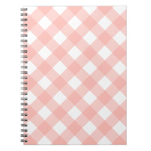 Soft Pink Gingham Notebook Notizblock