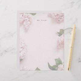 Soft Pink Lilac Personalized Feminine Briefbogen