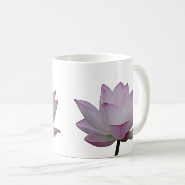 Soft Pink Lotus Blume Wedding Kaffeetasse (VorderseiteRechts)