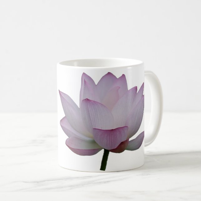 Soft Pink Lotus Blume Wedding Kaffeetasse (VorderseiteRechts)