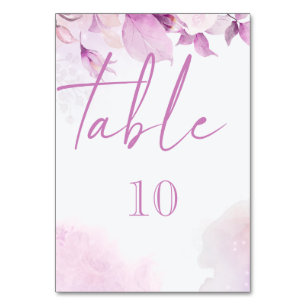 Soft Pink Moderne Boho Blumenhochzeit Tischnummer