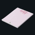 Soft Pink Notepad Notizblock<br><div class="desc">Who says that writing notes has to be boring? A great pad to have on hand to make even the most mundane tasks look beautiful. Plus no matter where it lies,  it makes the space look a little more beautiful.</div>