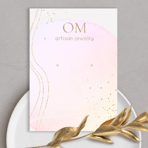 Soft Pink Ombre AquarellfarbenEarring Display Hold Visitenkarte