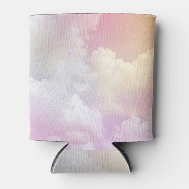 Soft Pink Orange Sky: Fluffy Dosenkühler (Vorderseite)