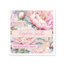 Soft Pink Peony Floral Bachelorette/Bride-to-be