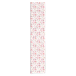 Soft Pink Snowflakes Holiday Table Runner Kurzer Tischläufer