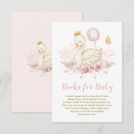 Soft Pink Swan Princess Balloon Bücher für Baby Begleitkarte