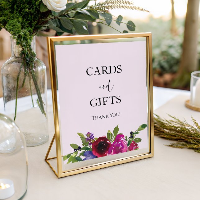 Soft Pink Watercolor Floral Pedestal Sign Sockelschild (Von Creator hochgeladen)