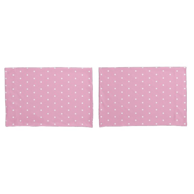 Soft Pink with White Dots Standard Size Kissenbezug (Vorderseite-Set)