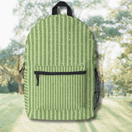 Soft Pistachio Glitter Style Minimal Pattern Bedruckter Rucksack