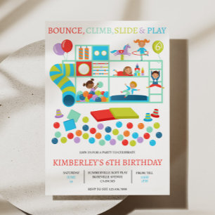 Soft Play Anniversaire Fête Invitation