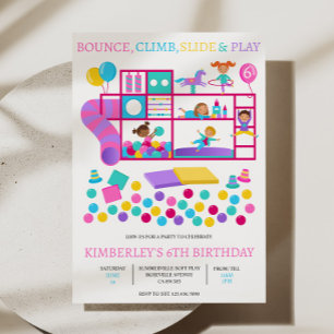 Soft Play Jungle Gym Anniversaire Fête Invitation