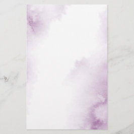 Soft Plum Mauve Watercolor Abstrakte Rahmen Briefpapier