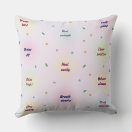 Soft Positive Affirmations Pattern  Kissen