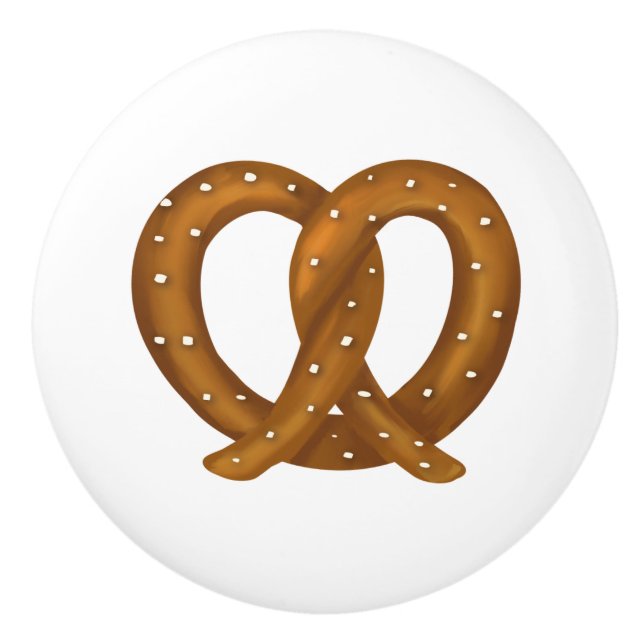 Soft Pretzel Quirky Niedliche Hardware Keramikknauf (Vorderseite)