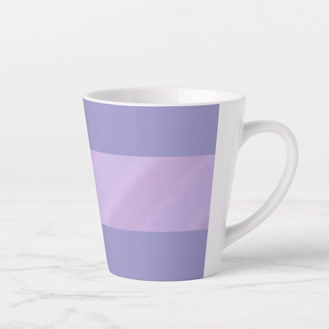 Soft Purple Aesthetic Latte Mug Milchtasse (Rechts)